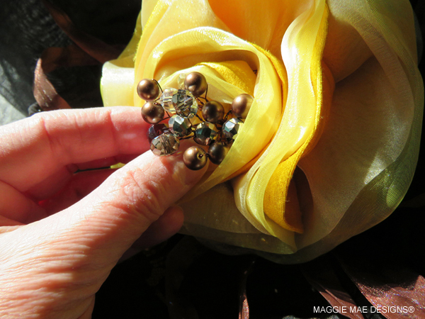 Couture milliner, Sally Faith Steinmann creating the "Awesome Gem" hat for "Hats Off to the Horses" of Old Friends fundraiser
