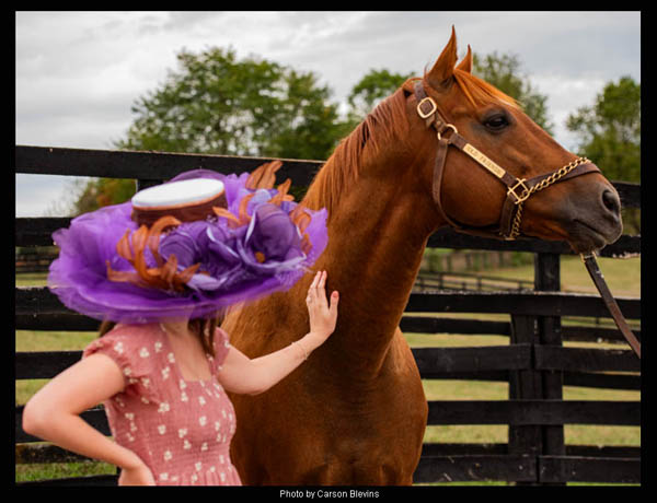 The "I'll Have Another" hat auction for Old Friends. Photo by Carson Blevins.
